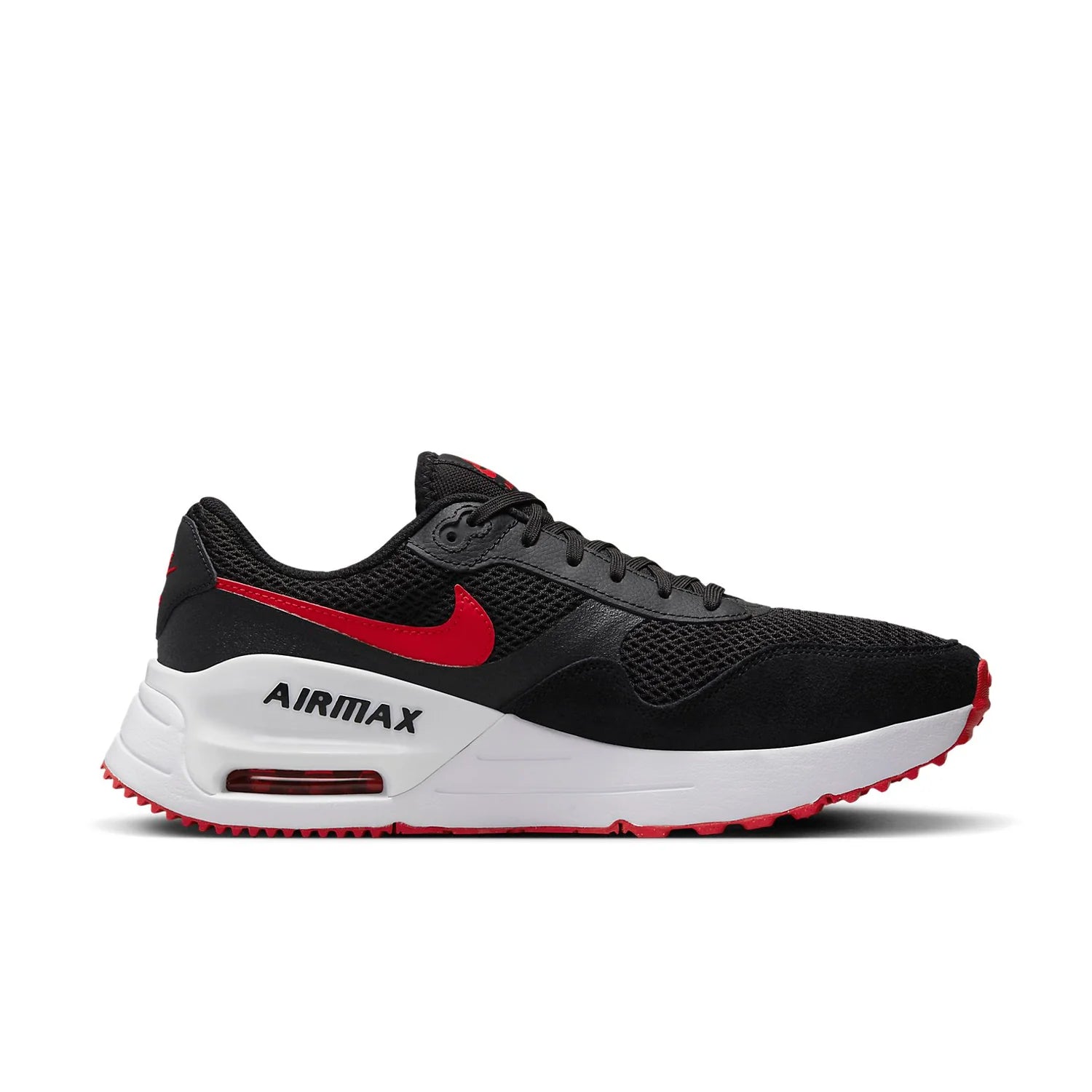 Nike Shoes Mens 13 Air Max SYSTM Athletic Low Sneakers DM9537-005 Black Red
