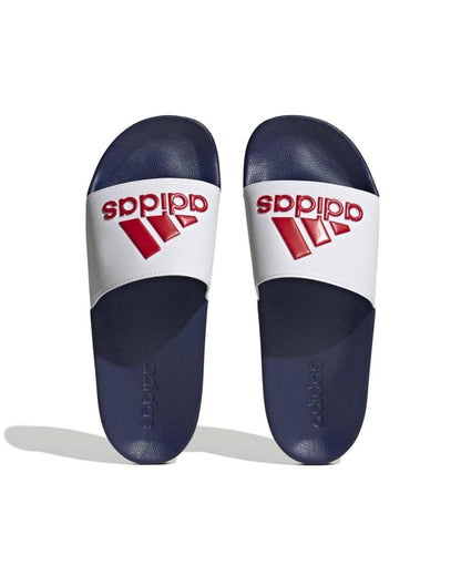 CLAQUETTES UNISEXES ADIDAS ADILETTE SHOWER HQ6885 MARINE/BLANC BLANCO