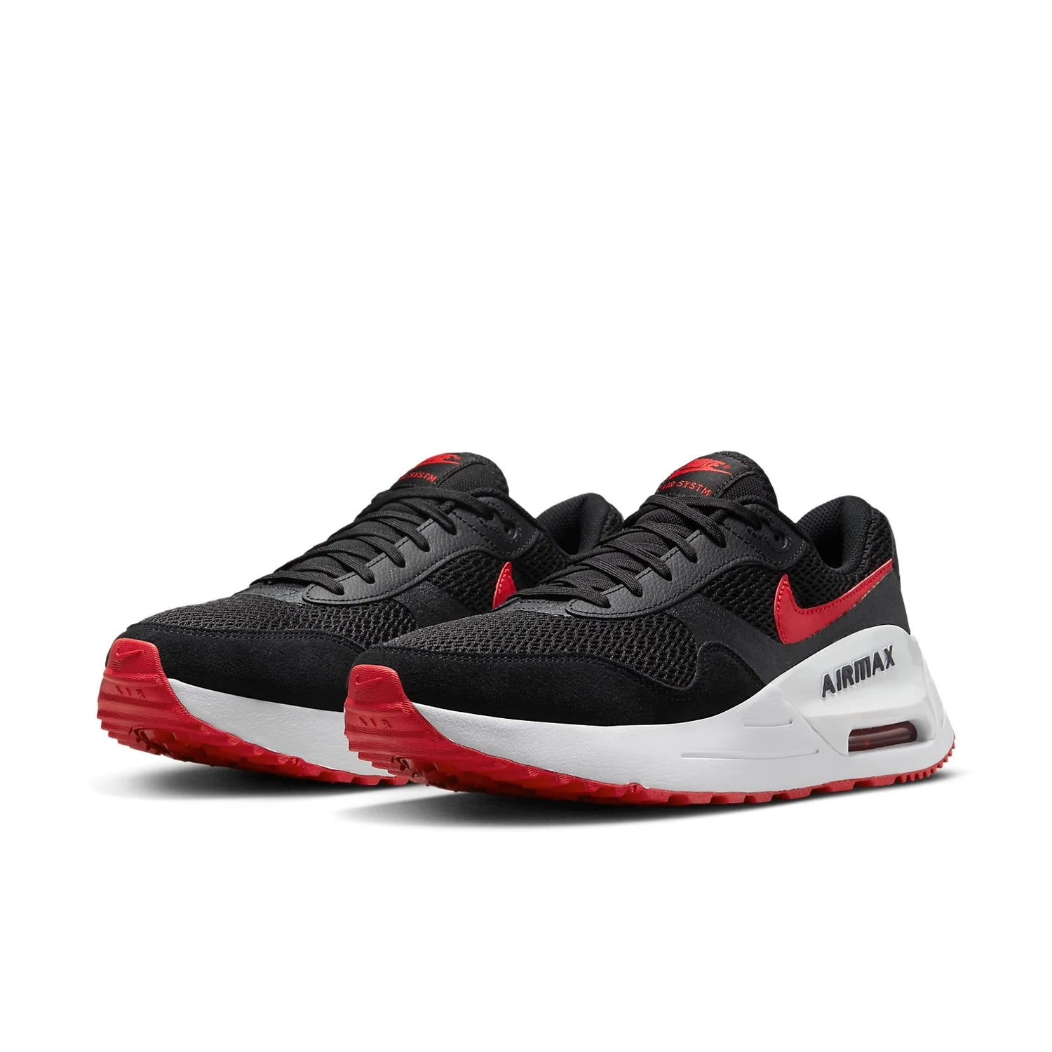 Nike Shoes Mens 13 Air Max SYSTM Athletic Low Sneakers DM9537-005 Black Red