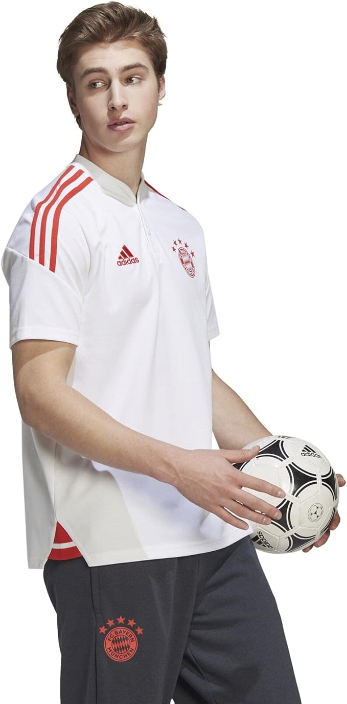 Adidas FCB TR POLO HB0614 FOOTBALL/SOCCER white POLO SHIRT (SHORT SLEEVE) For Men