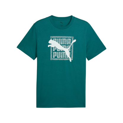 Puma Graphic Puma Wording Tee Men T-shirt Green 691775-41