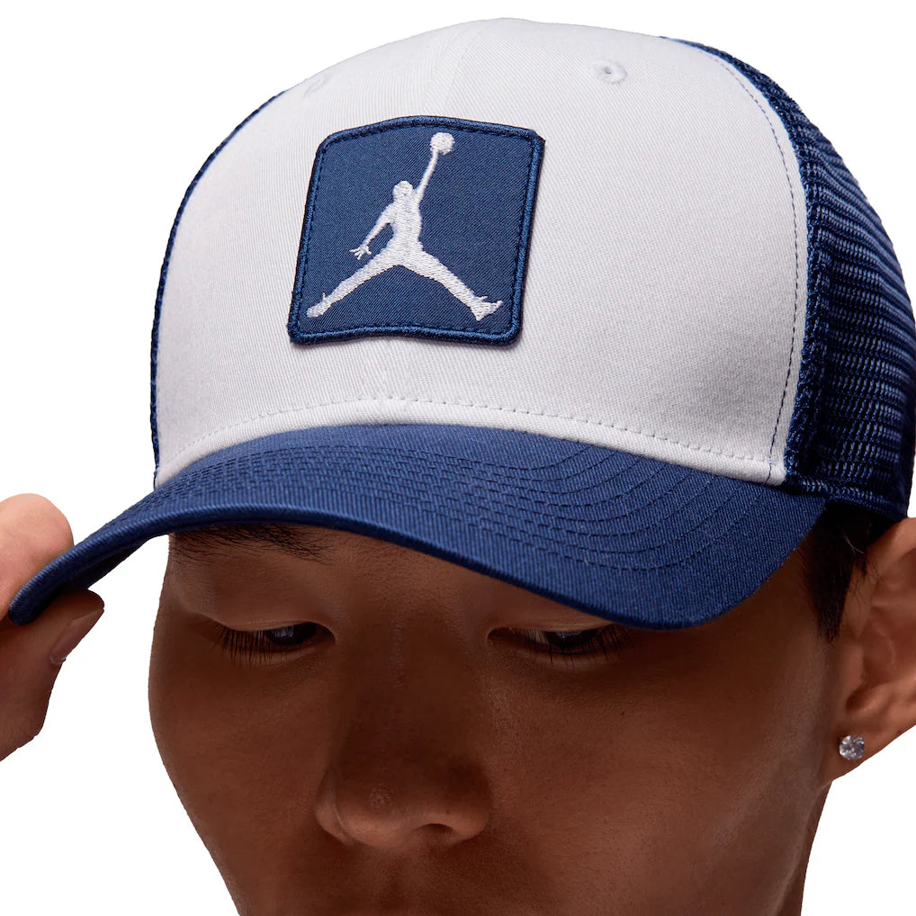 Jordan Brand Trucker Rise Adjustable Hat - White/Navy